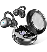 Fhumsh Open Ear Headphones, Bluetooth 5.4 Pure Black