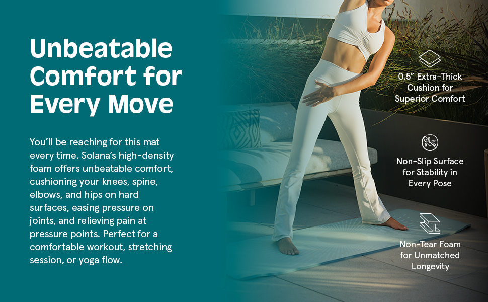 Retrospec Solana 1/2 Inch Yoga Mat