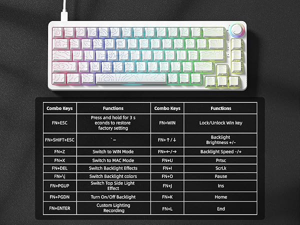 60% Percent Keyboard Rapid Trigger Gaming Keyboard RGB Hall Effect Topographic Keyboard