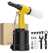 AMTOVL Pneumatic Rivet Gun – 3917 LBF Heavy Duty Air Rivet Gun with 5 Nosepieces 3/32"–1/4", with...