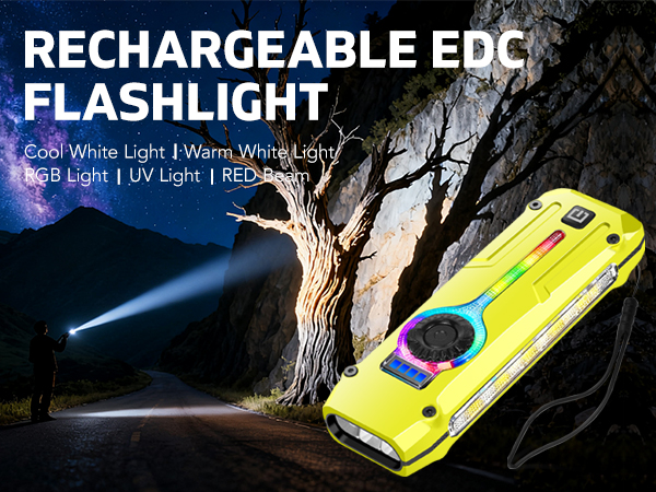 rechargeable edc flashlight