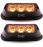 FXC (2PCS 3-LED Strobe Lights Amber Waterproof Emergency Beacon Flash Lights,Purishion Caution Ba...