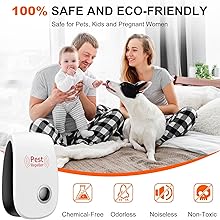 Pet safe ultrasonic pest repeller indoor home chemical free