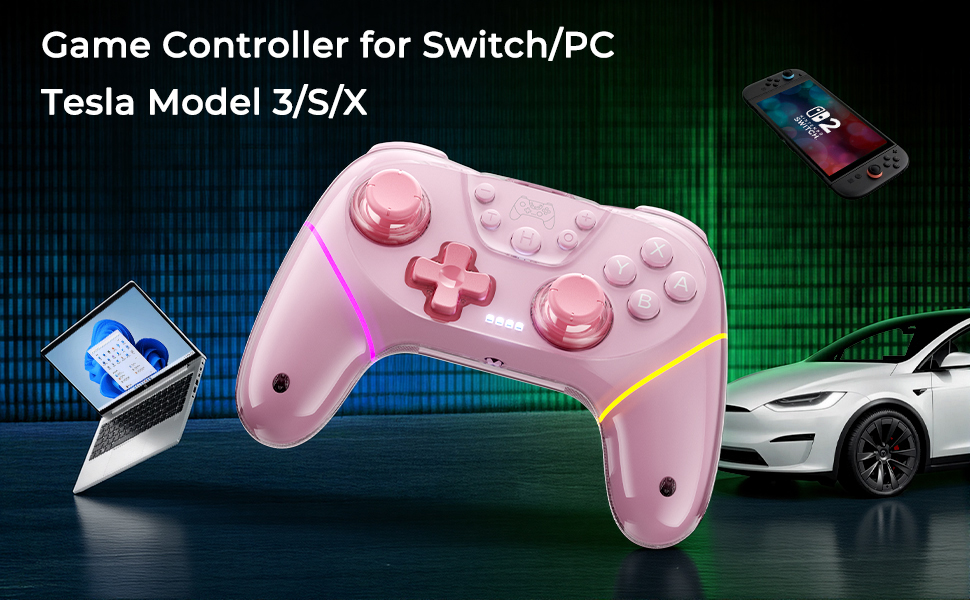 RHE Wireless Controllers for Switch,Controller for Nintendo Switch/Lite/OLED/Switch 2/PC/Tesla
