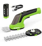 WORKPRO 3.6V Hedge Trimmer Cordless, 2-in-1 Electric Hedge Trimmer &amp; Grass Cutter with 4.0Ah Remo...