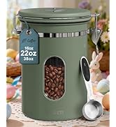 Veken Coffee Canister with Window, Easter Gifts Airtight Stainless Steel Container with Lids, Hom...