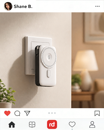 built-in wall plug battery