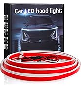 HConce 71 Inches Car Hood Light Strip,Dynamic LED Strip Light,Exterior Flexible Daytime Running L...