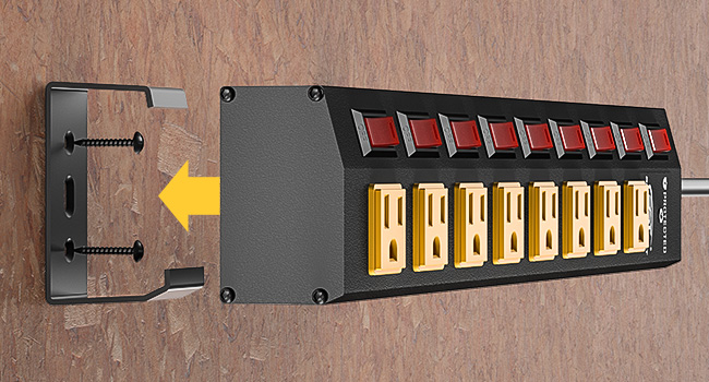 surge protector power strip, power strip with individual switches, long power strip