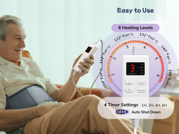 4 Timer 6 Heat Setting &amp;amp; Auto Shut Off