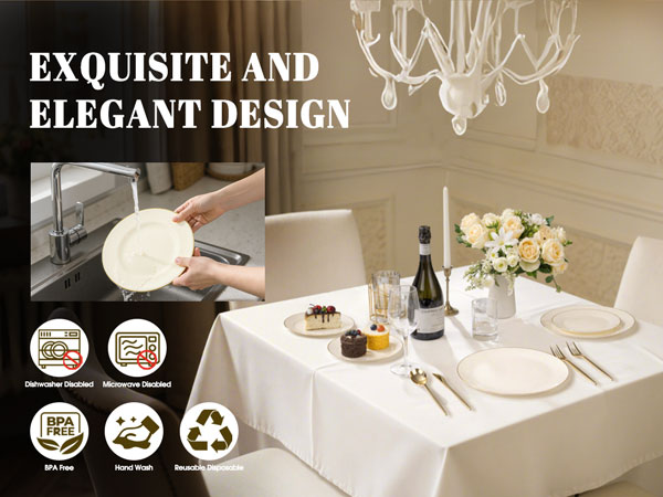IVORY PLASTIC PLATES