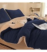 LLanCL 3D Jacquard Design Comforter Set, Ultra-Soft Warm Queen Size Sherpa Fur Plush 3-Pieces Set...