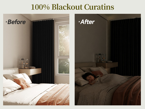Blackout Accordion Room Divider Curtains Total Privacy Sound Proof Curtains Suitable for Bedroom 