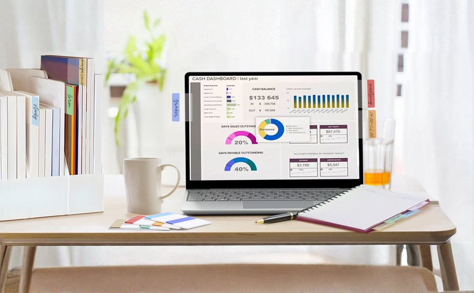 Colorful Sticky Tabs for Notebooks, Page Tabs for Binders, Page Tabs Sticky Tabs for Books