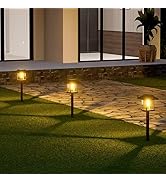 Albelt Solar Pathyway Lights Outdoor, 2 Pack Waterproof Solar Garden Lights with Auto On/Off, Lan...