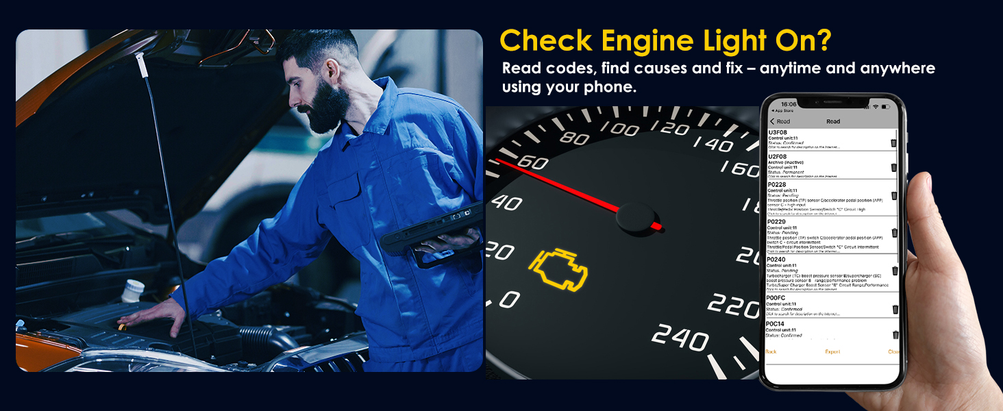 check engine light on