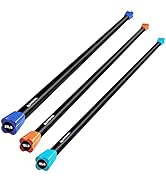 LIONSCOOL Workout Weighted Bar,Padded Exercise Weight Bar, Solid Steel Stretching Weighted bar Se...