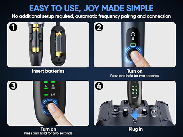 Wireless Karaoke Microphone 2 Pack for Karaoke ,Sing, Dual-Mic Receiver with AA Battery, Easy to Use