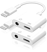 [Apple MFi Certified] 2-in-1 Charging &amp; Audio Adapter for iPhone, Lightning to 3.5mm Headphone Ja...