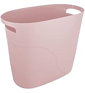 JiatuA Plastic Small Trash Can Slim Waste Basket with Handles 3.2 Gallon Narrow Garbage Container...