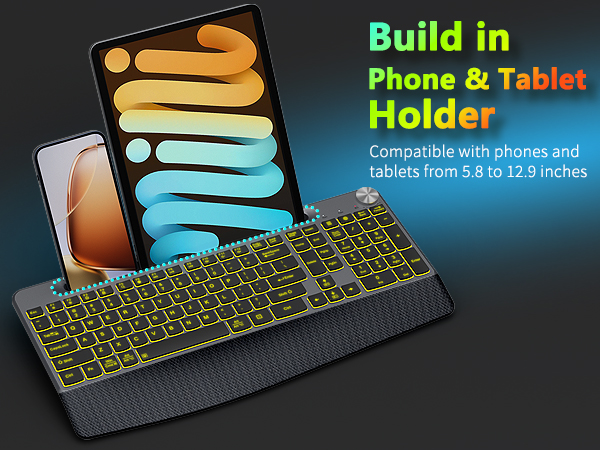 build in phone&amp;amp;tablet holder