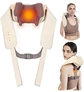 arboleaf 6D Neck Massager for Pain Relief Deep Tissue Shiatsu Shoulder Massager with Heat Cordles...