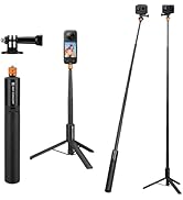 K&F Concept Invisible Selfie Stick, Extension Long Pole(120cm/47.2in) Compatible with Insta360 X5...