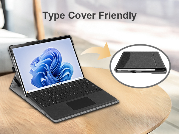 microsoft surface pro 9 case cover compatible with type cover keyboard