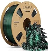 LANDU Silk Dual Color PLA Filament 1.75mm 1KG, 3D Printer Filament Dimensional Accuracy +/- 0.02m...