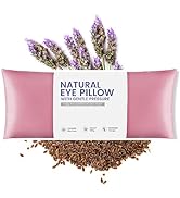 Natural Lavender Eye Pillows for Relaxation, Yoga, Microwavable Weighted Eye Mask with Washable C...