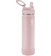 Takeya Actives Water Bottle with Straw Lid - Bottle with Double Stainless Steel Insulation - Dish...