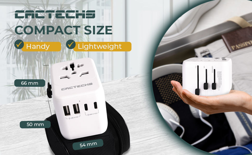 CACTECHS Compact Size. Handy and Lightweight