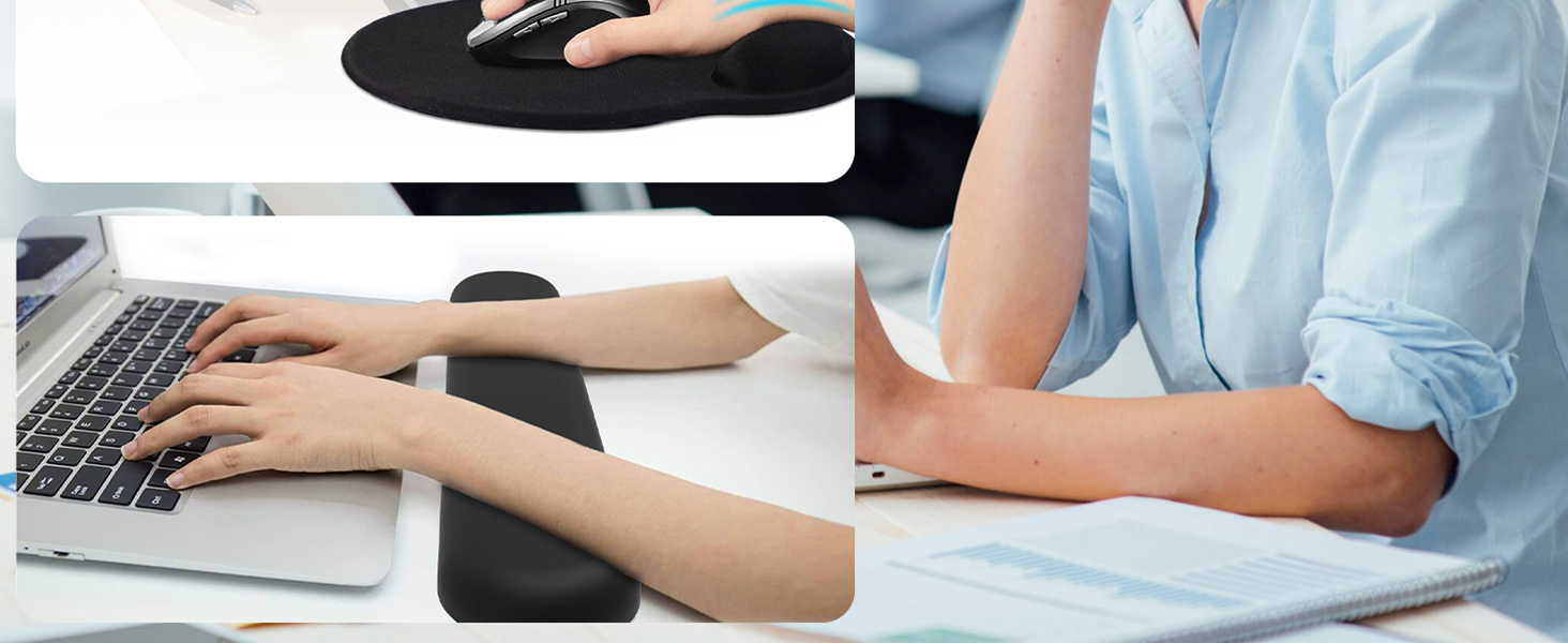 Keyboard wrist rest and mouse pad