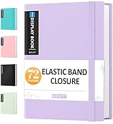 Sooez 72 Pocket Binder with Plastic Sleeves &amp; Elastic Band, Large Capacity 8.5x11 Presentation Bo...
