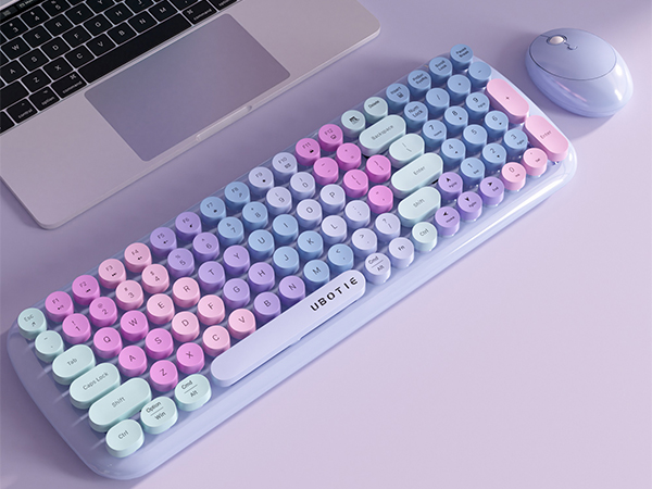 colorful wireless keyboard and mouse