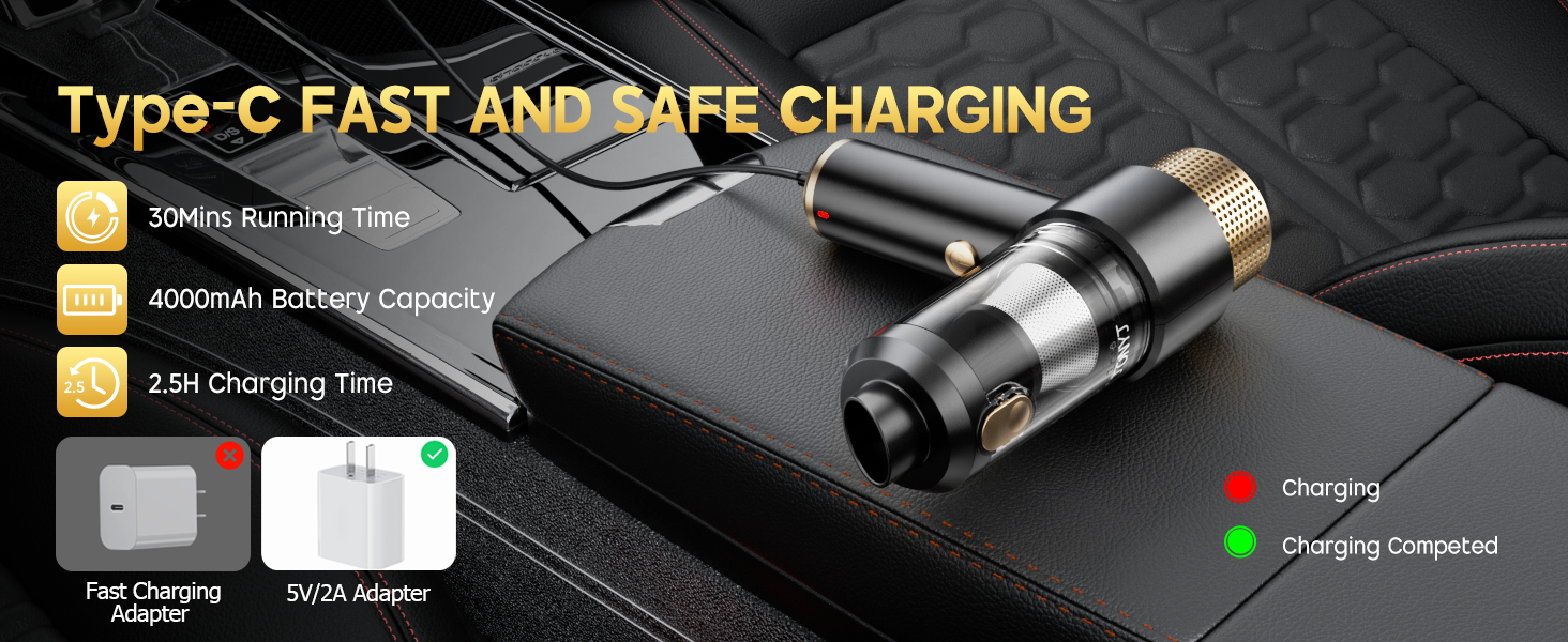 TYpe-C FAST AND SAFE CHARGING