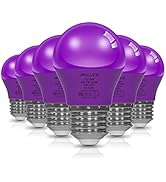 ORALUCE Purple Porch Light Bulb 40 Watt Equivalent,A15 LED Bulbs for Halloween Christmas Party De...