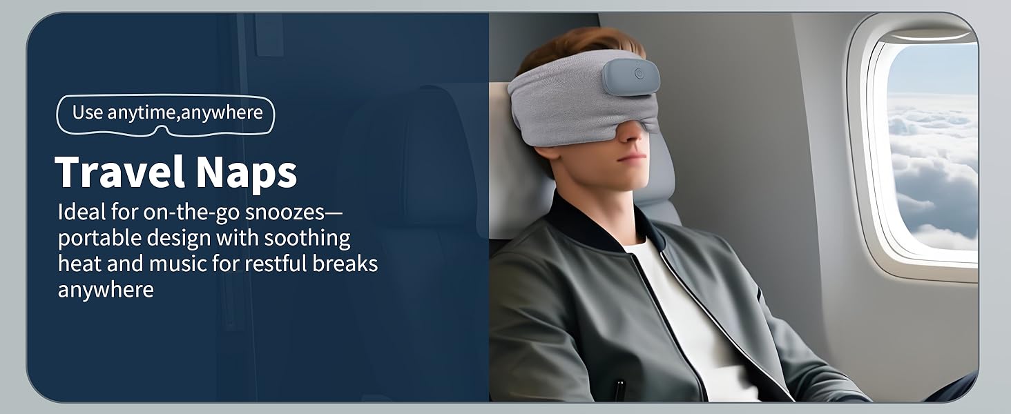 heated sleep mask with bluetooth headphones