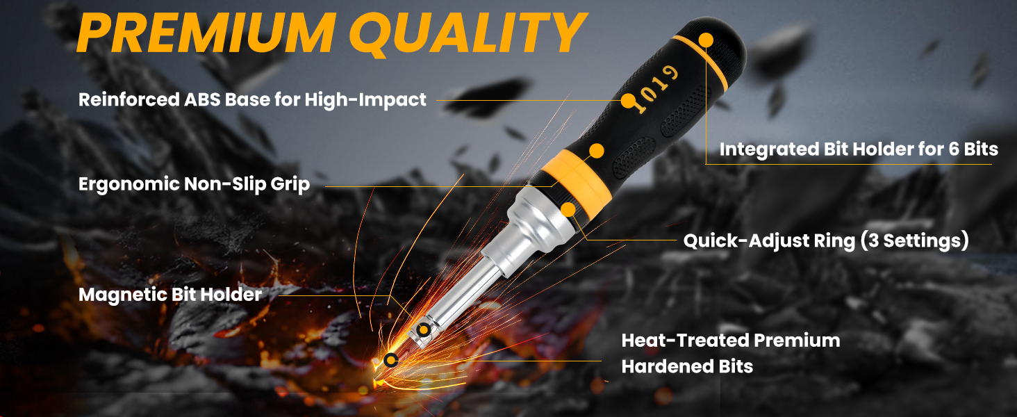 REKCKRUL 19-in-1 Ratcheting Multi-Bit Screwdriver Set