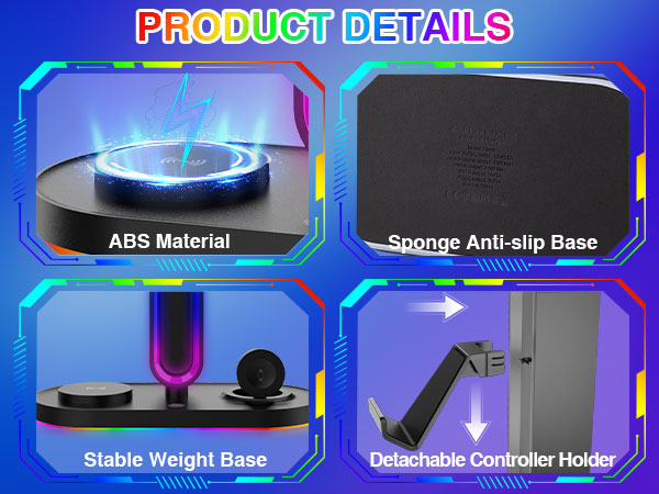 Headphone Stand with Controller Holder