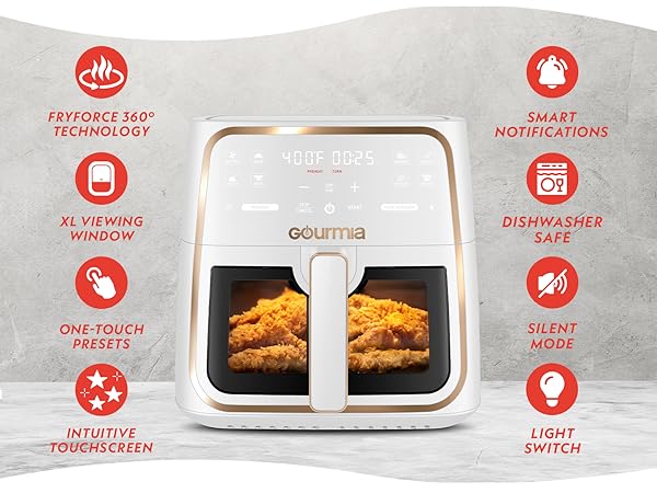 8 Quart Air Fryer with Window 