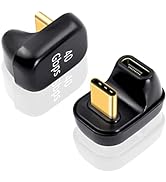 Duttek 180 Degree USB C Adapter 40Gbps, USB C U Shape Adapter, U Shape USB C Male to Female Exten...