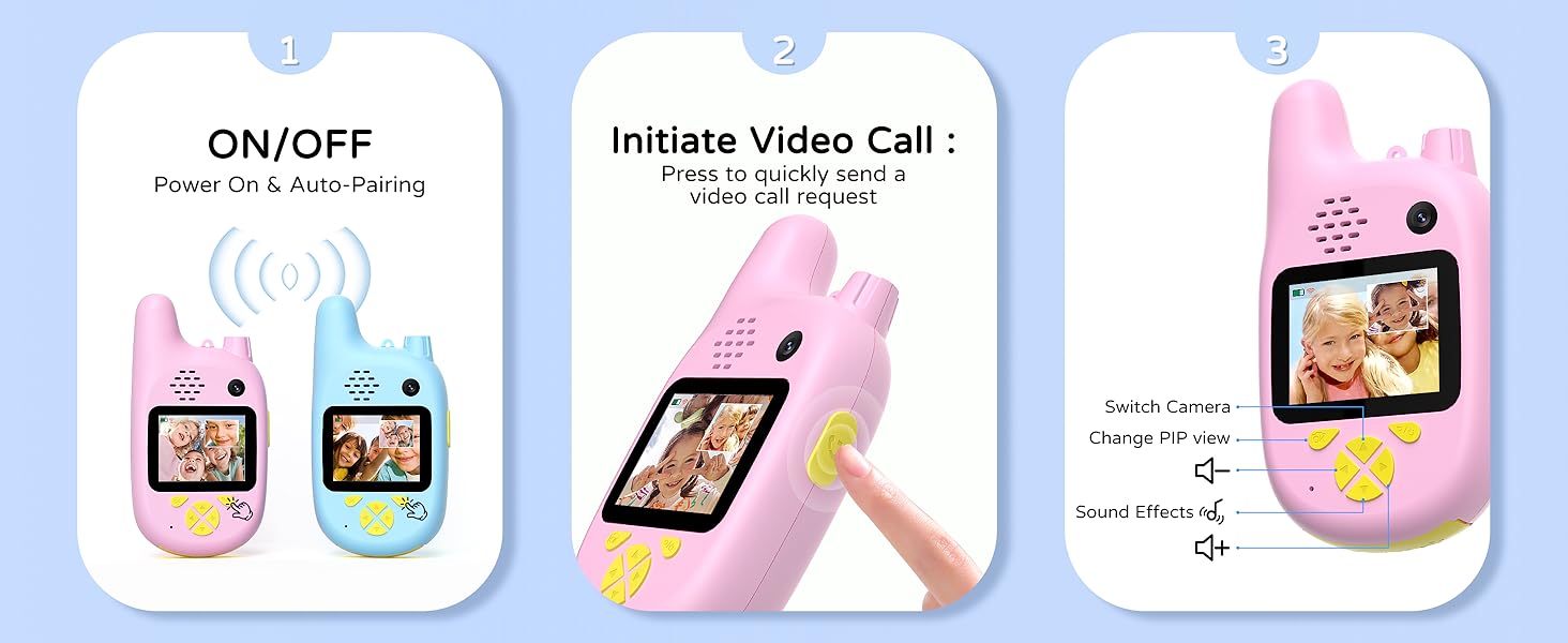 video walkie talkies for kids with dual cameras