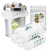 1.2 Gallon Trash Bags: 120 Count Small Garbage bags Compost Waste Bag Strong Trash Can Liners Uns...