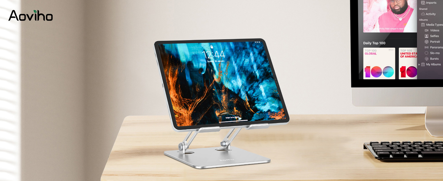 Aoviho Adjustable Tablet Stand for Desk