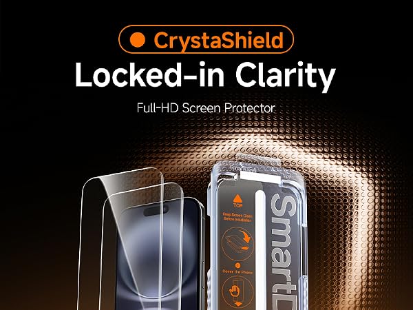 SMARTDEVIL HD Clear Screen Protector for iPhone 16/iPhone 16Plus/iPhone 15/iPhone 15 Plus