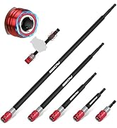 5-Piece 2", 4", 6", 12", 17" Extra Long Magnetic Screwdriver Bit Holders, 1/4 Inch Hex Shank Quic...