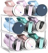 Dakoufish Stackable Water Bottle Organizer for Stanley 40 oz Tumbler,Water Bottle Holder for Cabi...