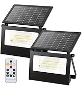Solar Motion Lights Outdoor , IP66 Security Flood Light Outdoor Waterproof, Dual Color Temperatur...