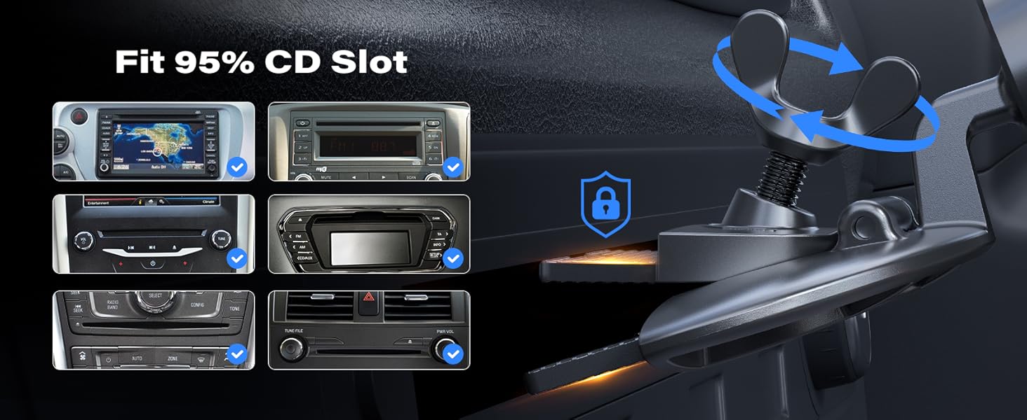 cd phone holder for car